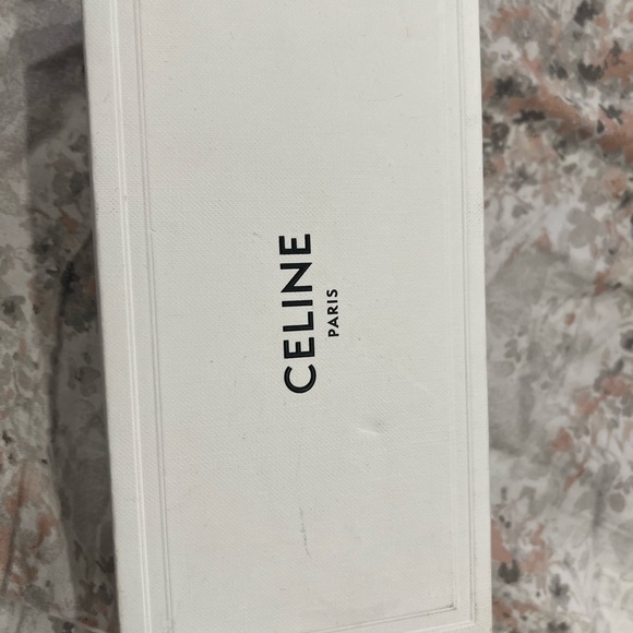 Celine cat eye sunglasses gold frames. main image 4